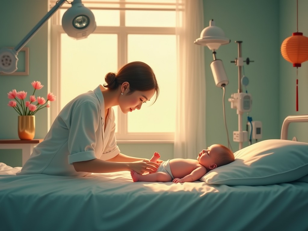 Bé sơ sinh khỏe mạnh sau ca phẫu thuật cứu sống trong bào thai kỳ diệu kỳ