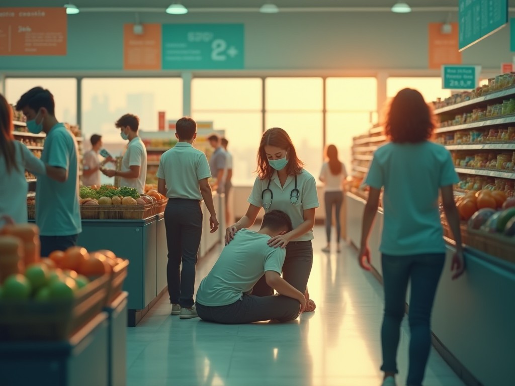 Điều dưỡng quỳ xuống giữa siêu thị đông người, cứu sống người ngừng tim