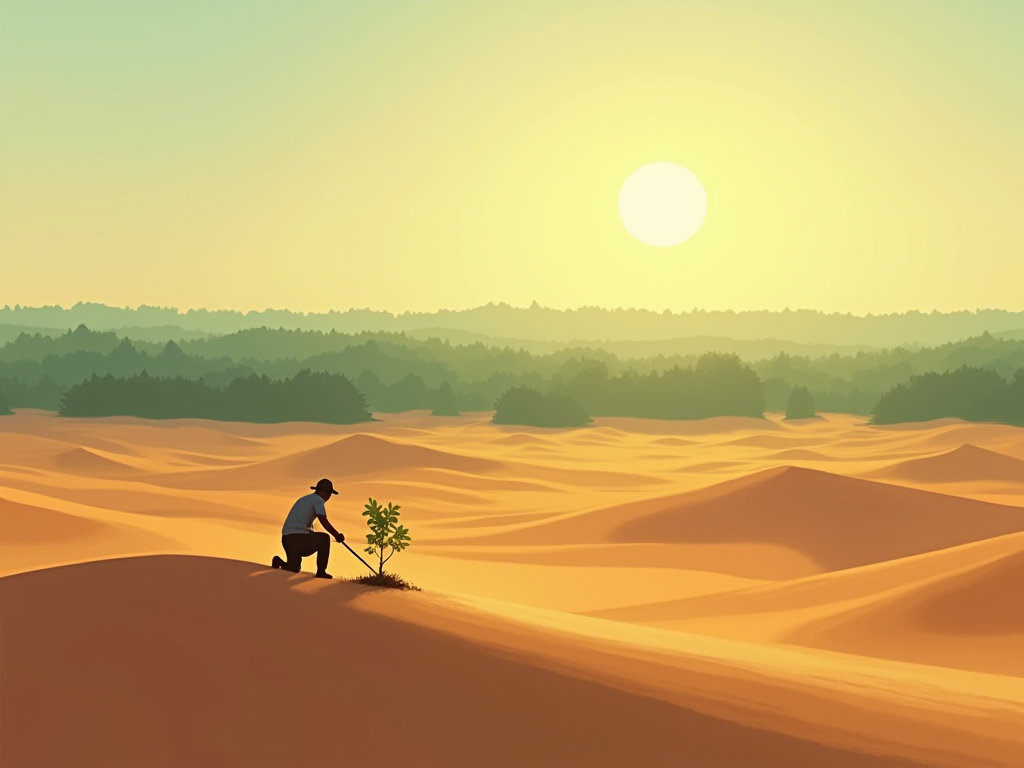 Từ sa mạc chết chóc thành 'lá phổi xanh' hút carbon: Câu chuyện kỳ diệu của Bức Tường Xanh